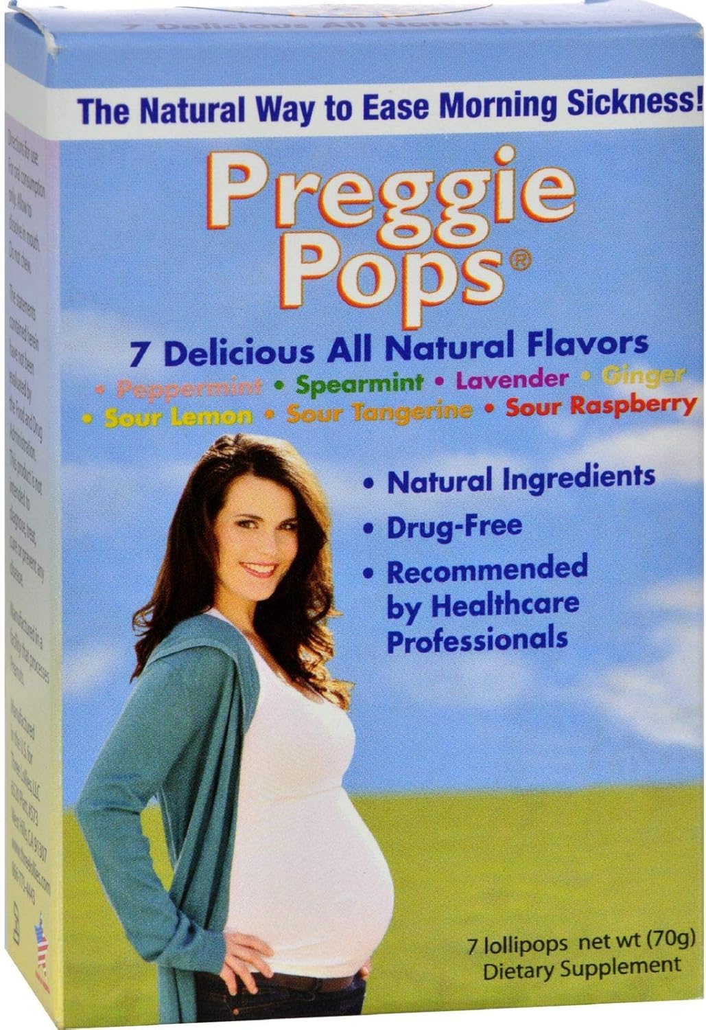 Amazon Com Three Lollies Preggie Pops Peppermint Spearmint Lavender Ginger Sour Lemon Sour Tangerine Sour Raspberry 7 Pieces Health Personal Care