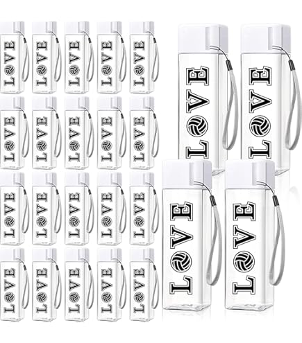 12 Pcs Volleyball Water Bottles - 25oz Aluminum Sports Bottles With Leak Proof Lids