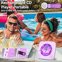 CD Player Portable Bluetooth Rechargeable: CD