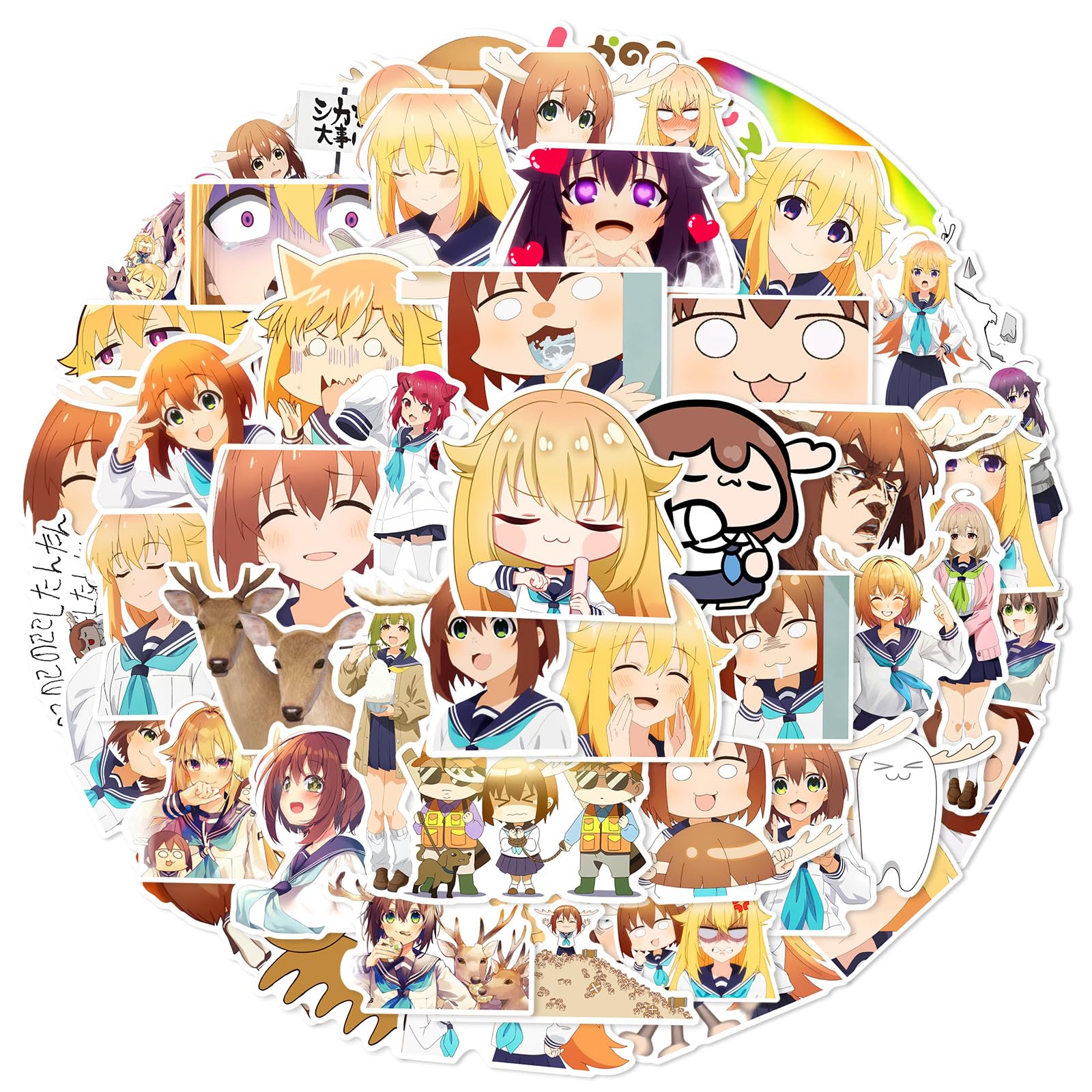 My Deer Friend Nokotan Stickers 50PCS Cartoon Sticker Stuff for Water Bottles Luggage Bike Car Decals Cute Lilo & Stitch Gifts Party Supplies for Kids Teens Adults