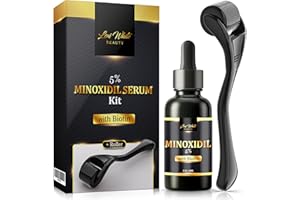 LEXI WHITE BEAUTY Minoxidil for Men and Women, Derma Roller with Minoxidil 5% | Derma Roller Microneedle Roller For Face, Roller for Beard Microneedling | Roller Micro Needle Roller For Face Scalp Derma Stamp 0.25mm