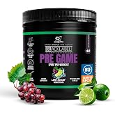 Blacklabel PRE-Game NSF Certified for Sport Pre-Workout (Lime Rickey) | Customizable 150mg Caffeine for Energy and Focus, Low-Stimulant Pre Workout for Men and Women, 40 Servings