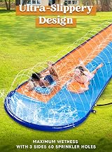 Sloosh 22.5ft Double Lawn Water Slide with Sprinklers and 2 Boards view 5
