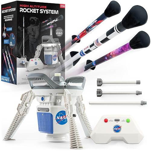 Launchable Model Rockets Blue Marble NASA Air Rocket Launcher Kit - Launch Model Rockets Up to ...