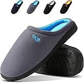 WAIDR Mens Memory Foam Slippers Slip On Warm Shoes House Shoes Indoor Outdoor