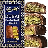 Lovetta Dubai Chocolate Bar Pistachio Knafeh - Luxury Rich Milk Chocolate, Individually Wrapped Fresh, Premium Pistachio Cream Kataifi Filling (1 Pack)