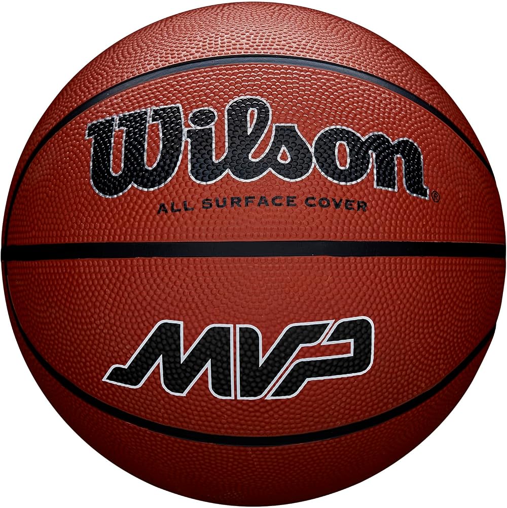 Wilson Unisex MVP Basketball Orange Rubber Outdoor Traditional Surface 6