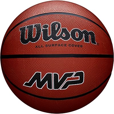 Wilson Unisex MVP Basketball Orange Rubber Outdoor Traditional Surface 6