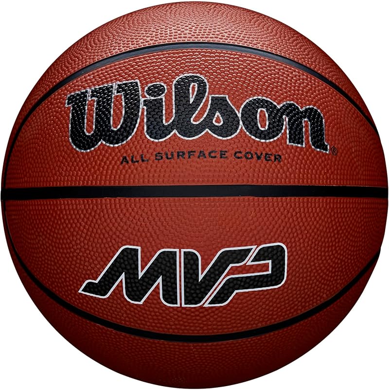 Wilson Unisex MVP Basketball Orange Rubber Outdoor Traditional Surface 6