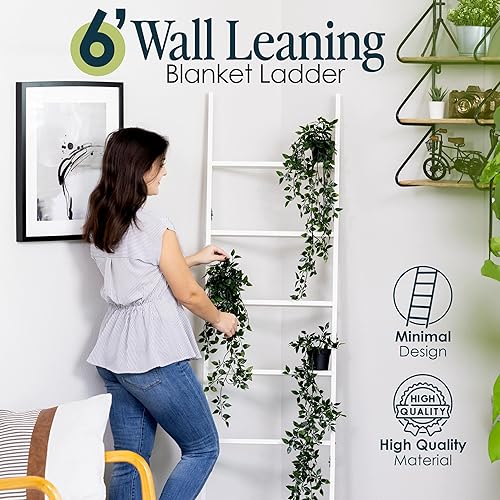 Blanket Ladder for Living Room and Bedroom, 5ft inch, 6-Tier