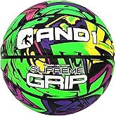 AND1 Supreme Grip Rubber Basketball: Official Regulation Size 7 (29.5 inches) - Deep Channel Construction Streetball, Made for Indoor Outdoor Basketball Games
