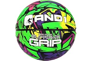AND1 Supreme Grip Rubber Basketball: Official Regulation Size 7 (29.5 inches) - Deep Channel Construction Streetball, Made for Indoor Outdoor Basketball Games