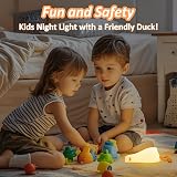 Anywin Lying Flat Duck Night Light – Soft Silicone Lamp, Rechargeable, Timer view 4