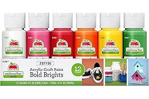 Apple Barrel Essentials Acrylic Paint Set, 12, 24 Fl Oz (Pack of 1)