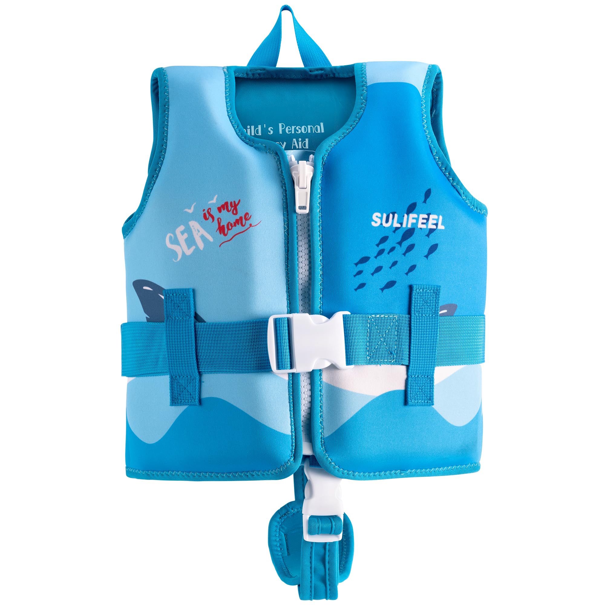 Photo 1 of SULIFEEL Kids Swim Vest Toddler Floaties for 20-45 lbs Boys Girls, Toddler Swimming Jacket with Adjustable Safety Strap, Easy On and Off Swimming Aid for Age 2-6 Years Learn to Swim