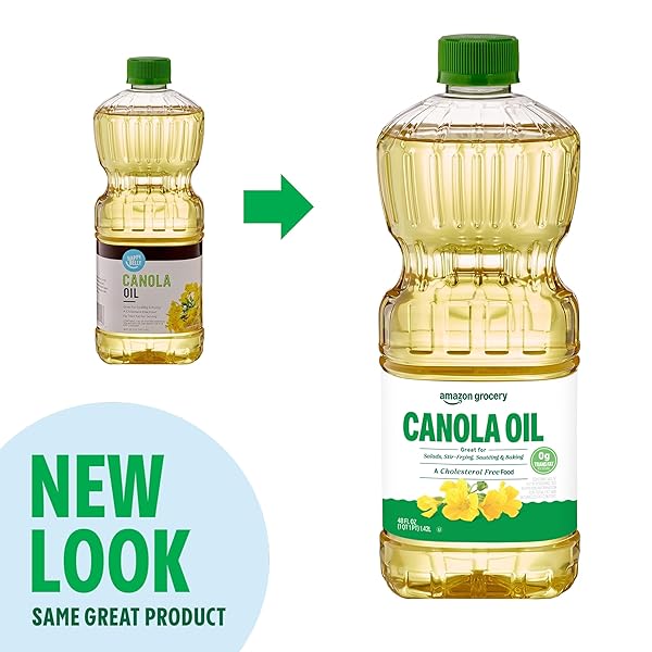 AMAZON GROCERY, CANOLA OIL, 48 FL OZ (PREVIOUSLY HAPPY BELLY, PACKAGING MAY VARY)