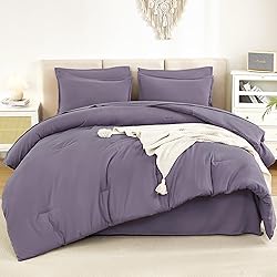 Litanika King Size Comforter Set Grey Purple - 7
