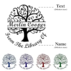 Customized Book Embosser Tree of life Color Stamp