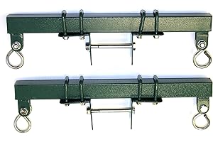Eastern Jungle Gym Heavy Duty Brackets (Pair) for Backyard Swing Set Horse Glider Seat - Adjustable to Mount to Any Size Wooden Swing Beam