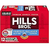 Hills Bros. Perfect Balance Keurig K-Cup Pods for Keurig Brewers – Medium Roast Premium Arabica Blend, Kosher – 1 Pack of 12 Single Serve Pods