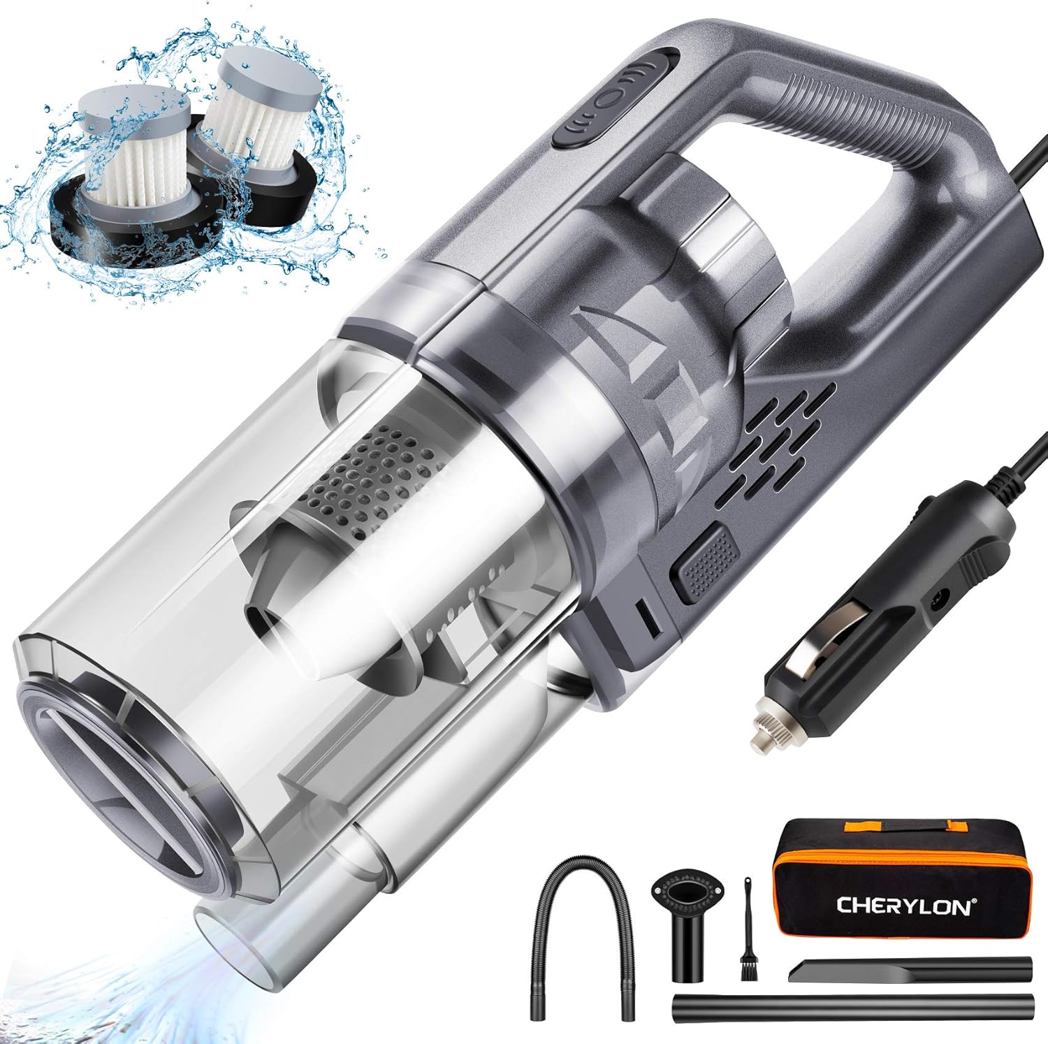 Buy Car Vacuum, CHERYLON Portable Car Vacuum Cleaner High Power 150W