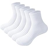 MAGIARTE Unisex Athletic Thick Cushioned Mini Crew Cotton Socks Running Hiking Multi Sports Socks for Men & Women 3/5 Pack