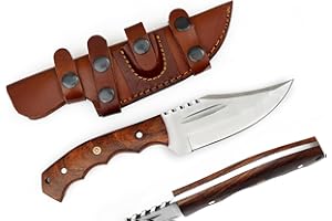POSHLAND TR-1168 D5 Custom Handmade D2 Steel 10 Inches Tactical Knife - Perfect Grip Olive wood Handle