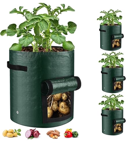 Bolsas De Cultivo DGI De Tela | 3-10 Galones Para Patatas, Frutas Y Verduras | Jardinería Urbana