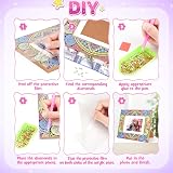 Hollivi Diamond Painting Photo Frame Kit for Kids 5D Crystal Mosaic 5x7 view 5