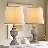 PARTPHONER Retro Table Lamps Set of 2, Bedside Lamp