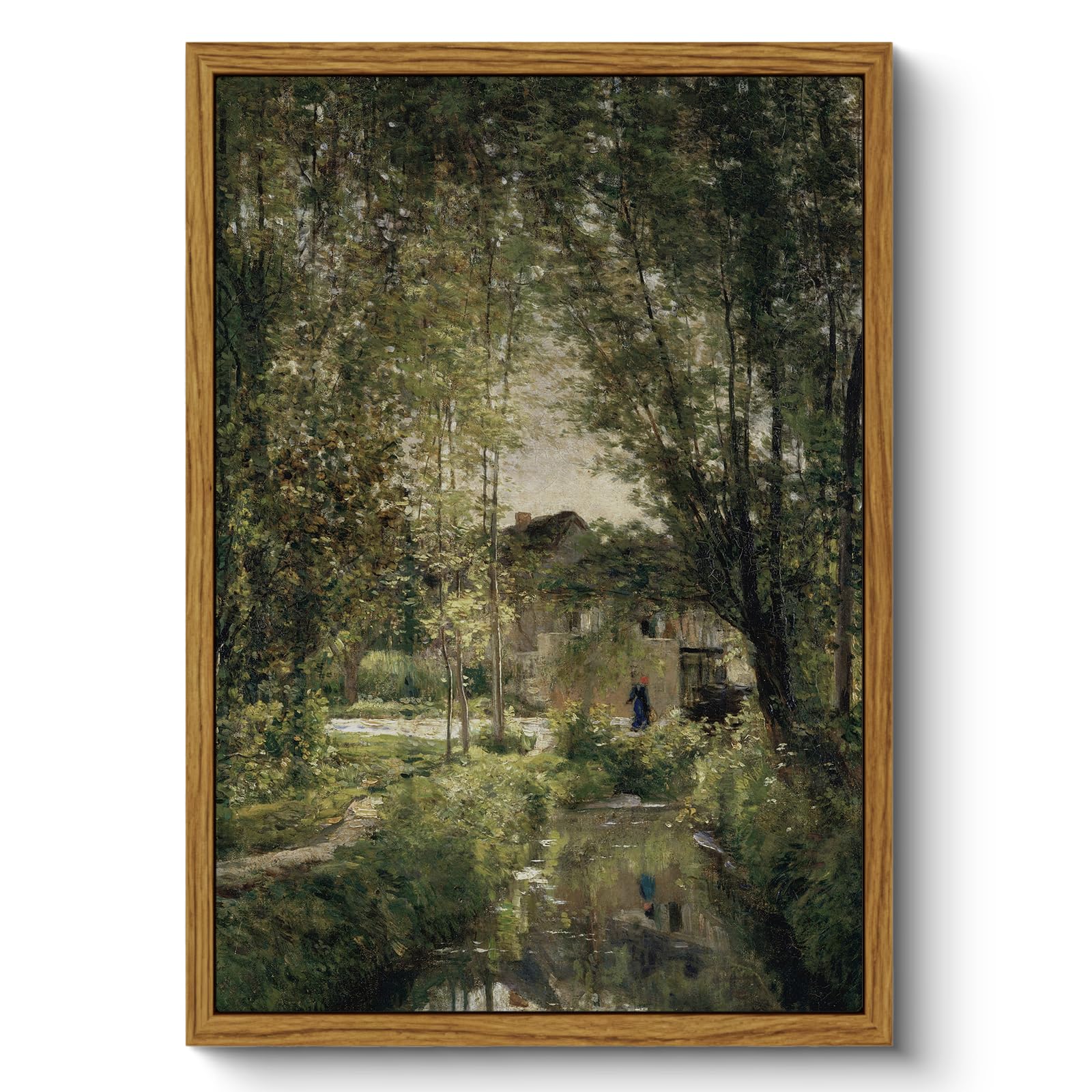 ARPEOTCY Framed Wall Art for Living Room, Vintage Cabin Canvas Wall Art Bedroom Landscape Kitchen Wall Decor Gifts for Mom, Aesthetic Wall Decor for Bedroom Office, Size A4 (21x29 cm)