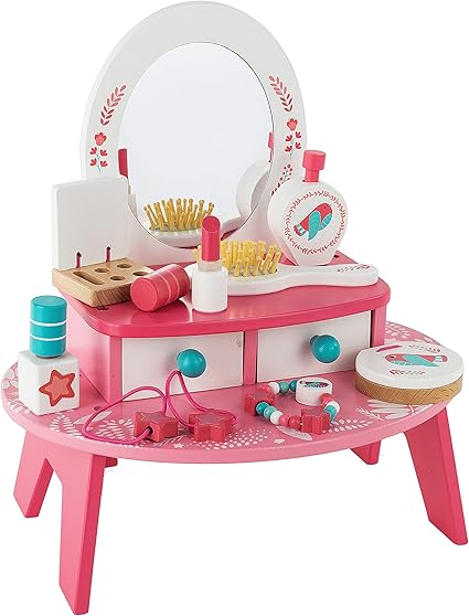 wooden toy hairdressing set