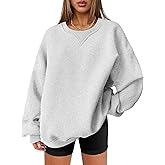 ANRABESS Womens Oversized Sweatshirts Hoodies Crewneck Fleece Pullover Sweaters 2026 Fall Outfits Teen Girls Winter Clothes