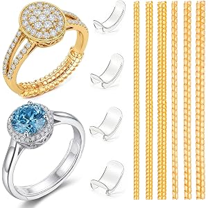 ONESING Ring Sizers for Loose Rings, Ring Adjuster Guards & Spacers, Different Sizes Invisible Rings Size Reducer, Guards Spa