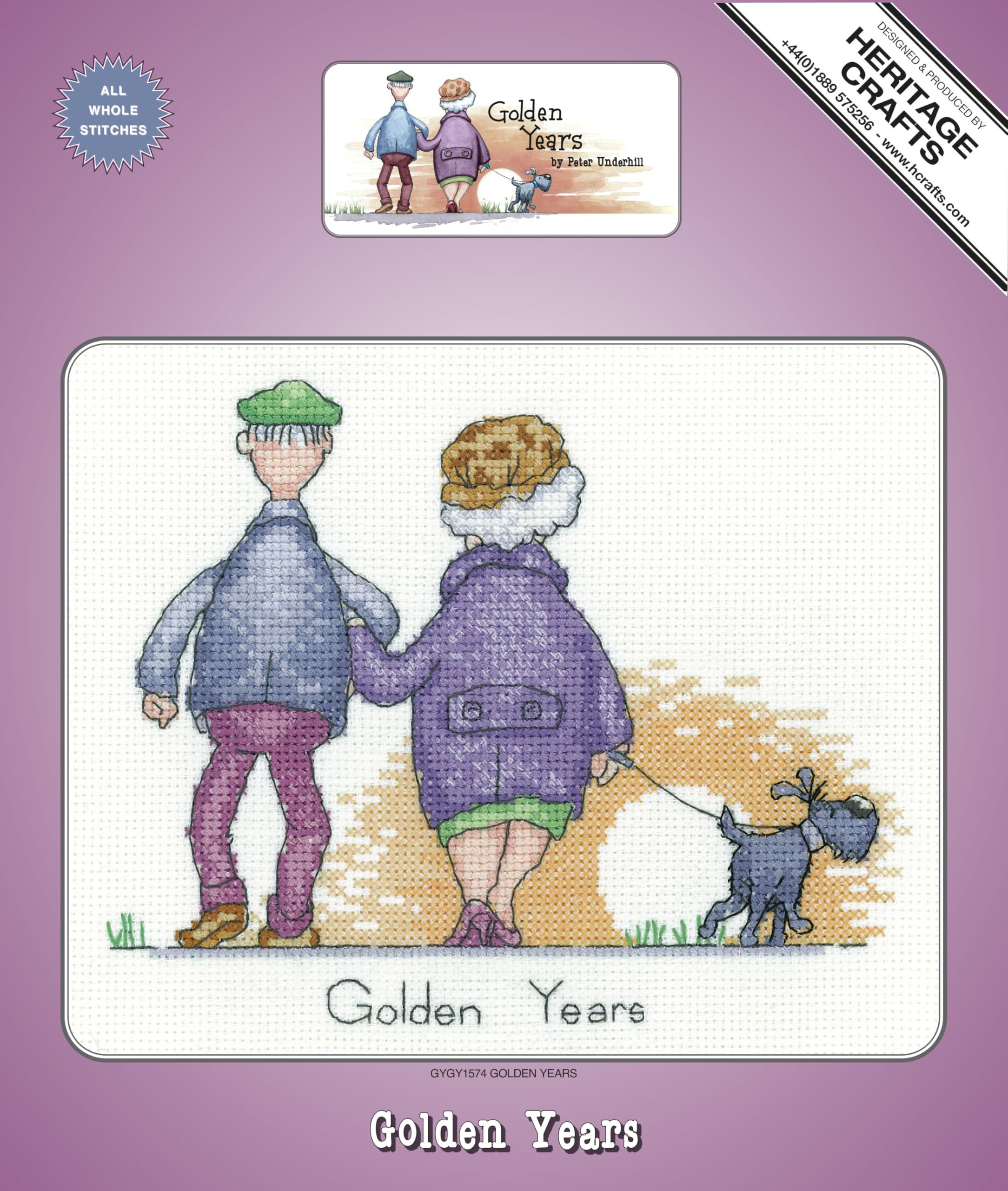 Heritage Crafts Cross Stitch Kit - Golden Years