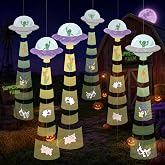 Cheerland Space Party Decorations UFO Garland Alien Birthday Party Decoration Backdrop Sci Fi Space Ceiling Alien Summerween Themed Streamers Room Hanging Wall Teen Bedroom Decor Supplies 6 Pcs