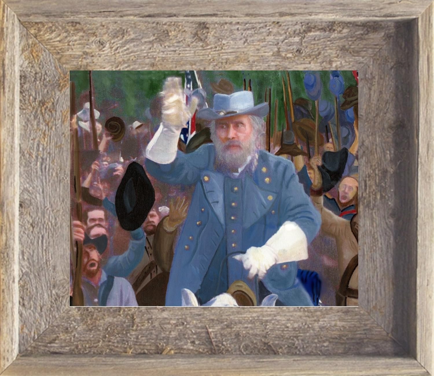 Amazon Com 14x17 Real Old Barnwood Framed Print Robert E Lee