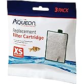 Aqueon Genuine Aquarium Fish Tank Filter Cartridge, Extra Small, 3 Pack | Aquarium filter cartridge for QuietFlow E Internal Power Filter Size 3, dual-sided dense-floss, rinse before install