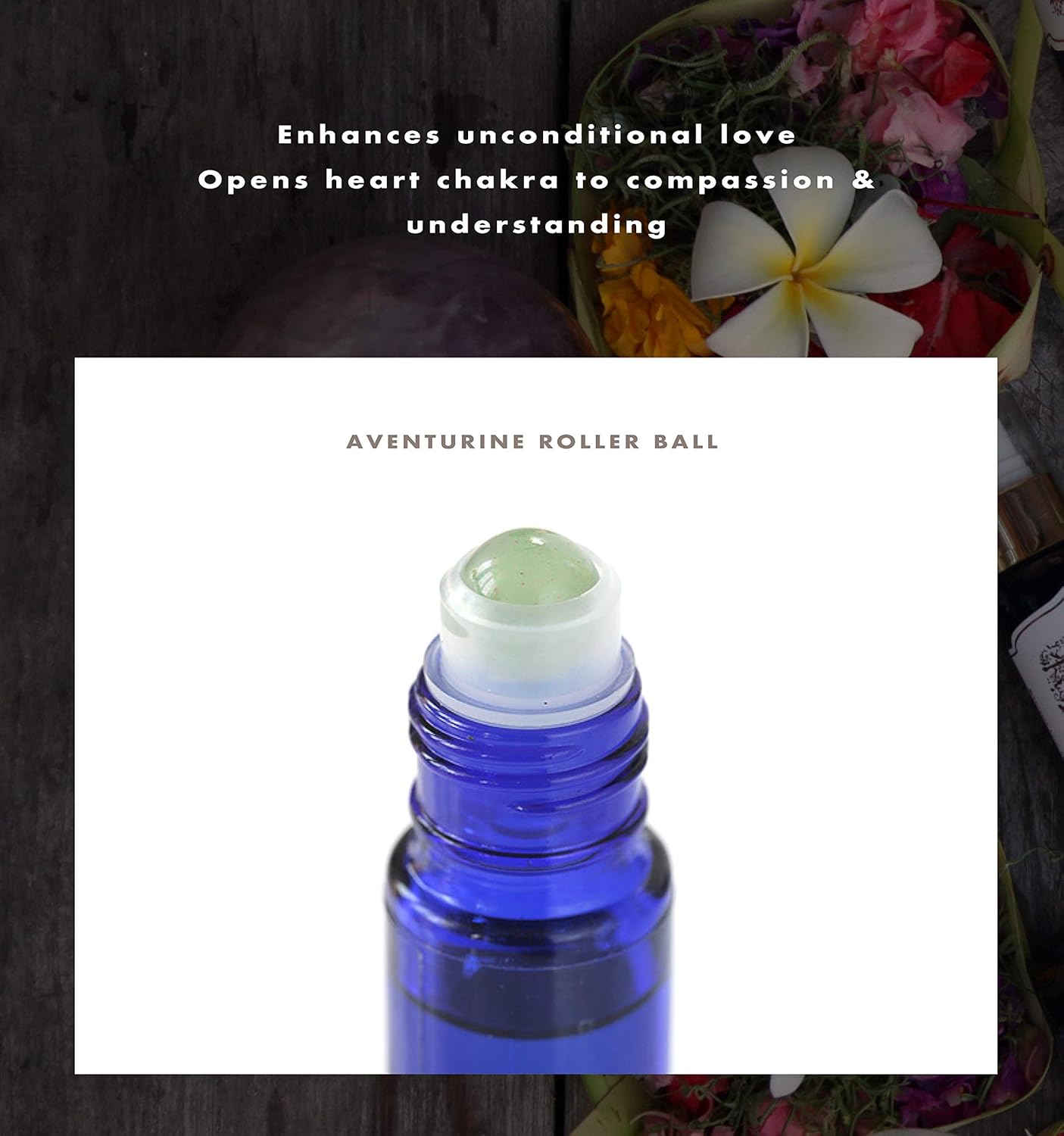 BALIPURA, Pure Love Crystal Aura Roll On- Jasmine Essential Oil with Rose Quartz Crystals, Essentail Oils for Body - Image 3