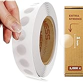 MESS Clear Round Labels (1,000/Roll, 1 Inch) – Transparent Sealing Dots, Wafer Tab Seals, and Envelope Seal Stickers