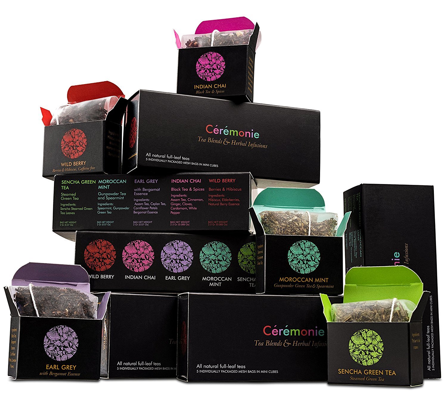 Amazon.com : Ceremonie Premium Tea Gift Box - 30 Count - 5 ...
