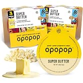 Opopop Microwave Popcorn Pop Cups - Super Butter 6-Pack, Non-GMO | Gourmet Popcorn Kernels With Butter Flavoring, Gluten-free Movie &amp; Family Snack, Easy To Make With No Mess And No Cleanup