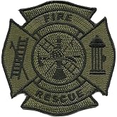 Fire &amp; Rescue Tactical Patch - Olive Drab