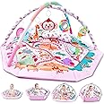 TFDER Baby Gym Play Mat, 8-in-1 Tummy Time Mat & Activity Gym, Washable Ball Pit, Infant Play Mat with Detachable Toys for Sensory Exploration and Motor Skill Development