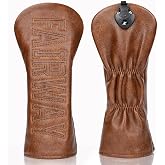 Driver Headcover Fairway Wood Cover Hybrid Head Cover Hollow-Out Processing | Advanced Embroidery Driver Headcover Fairway Wood Covers Hybrid Head Covers Leather Golf Head Covers Golf Gifts