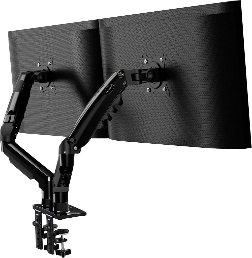 Invision MX400 Dual Monitor Arm 19-32 Inch VESA 75/100mm Desk Clamp