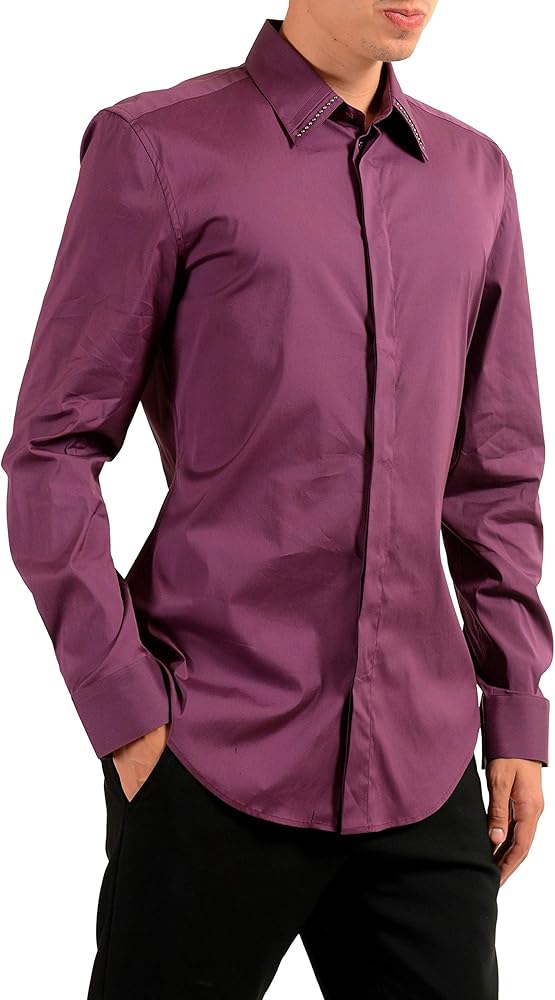 camisa color burdeos hombre