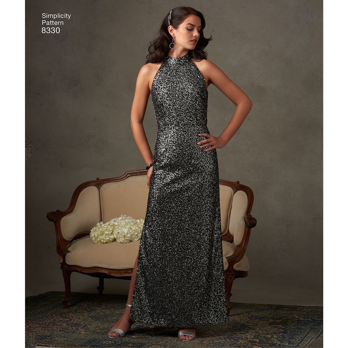 Simplicity Pattern 12-14-16-18-20 Misses Dress with Skirt And Back Variations Sewing Pattern, White