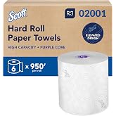 Scott Professional Hard Roll Paper Towels, Bulk, 6 Rolls x 950' (02001) | Fits Scott&reg; Essential Purple Core Dispensers, R3 Compatibility System, Elevated Design, Plus Tier, White