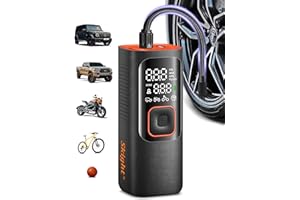 Skight Tire Inflator Portable Air Compressor - Powerful 160PSI & 2X Faster, Accurate Pressure LCD Display, Cordless Easy Operation - Portable Air Pump for Car, Motorcycle, E-Bike, Ball